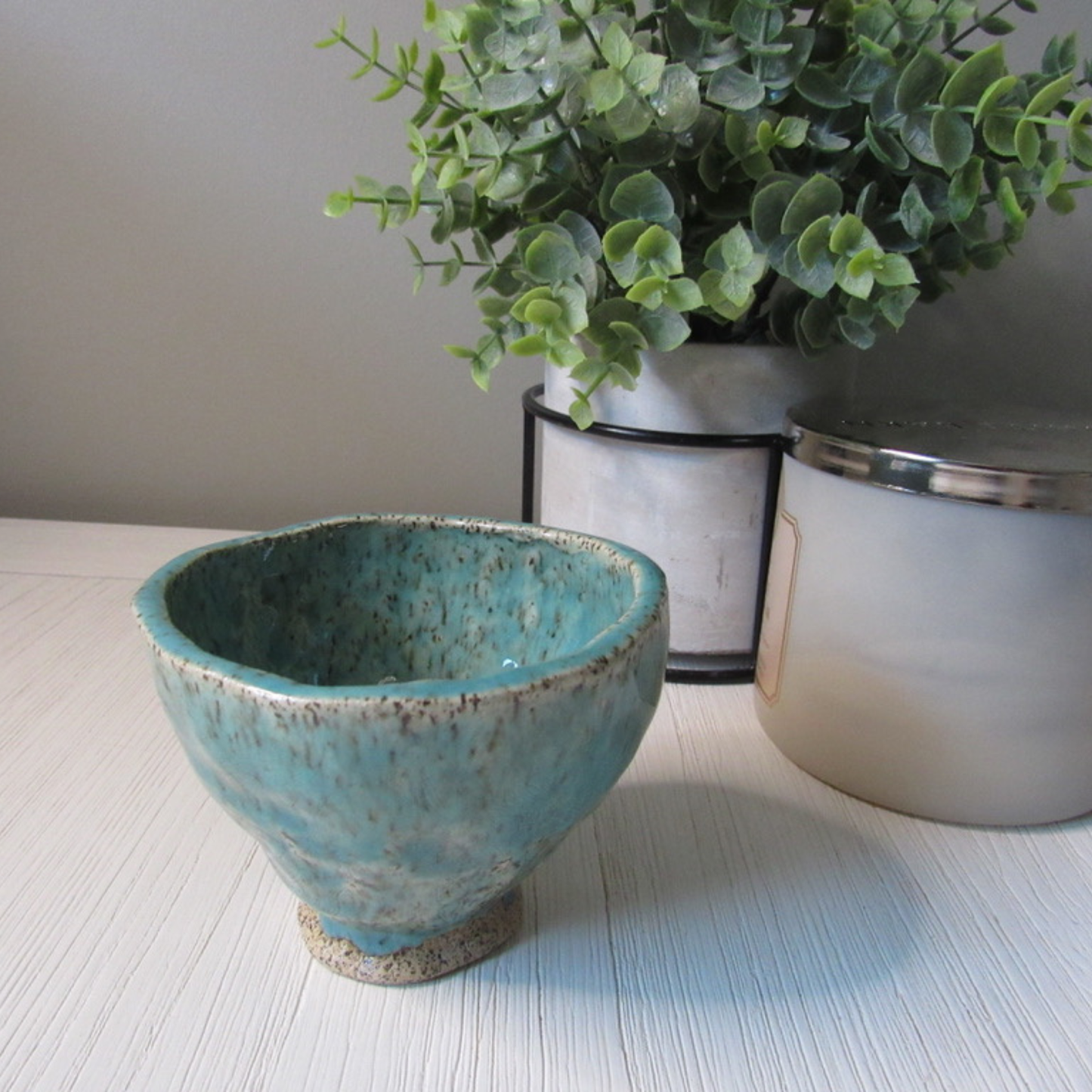 Turquoise Ceramic Sipper Cup