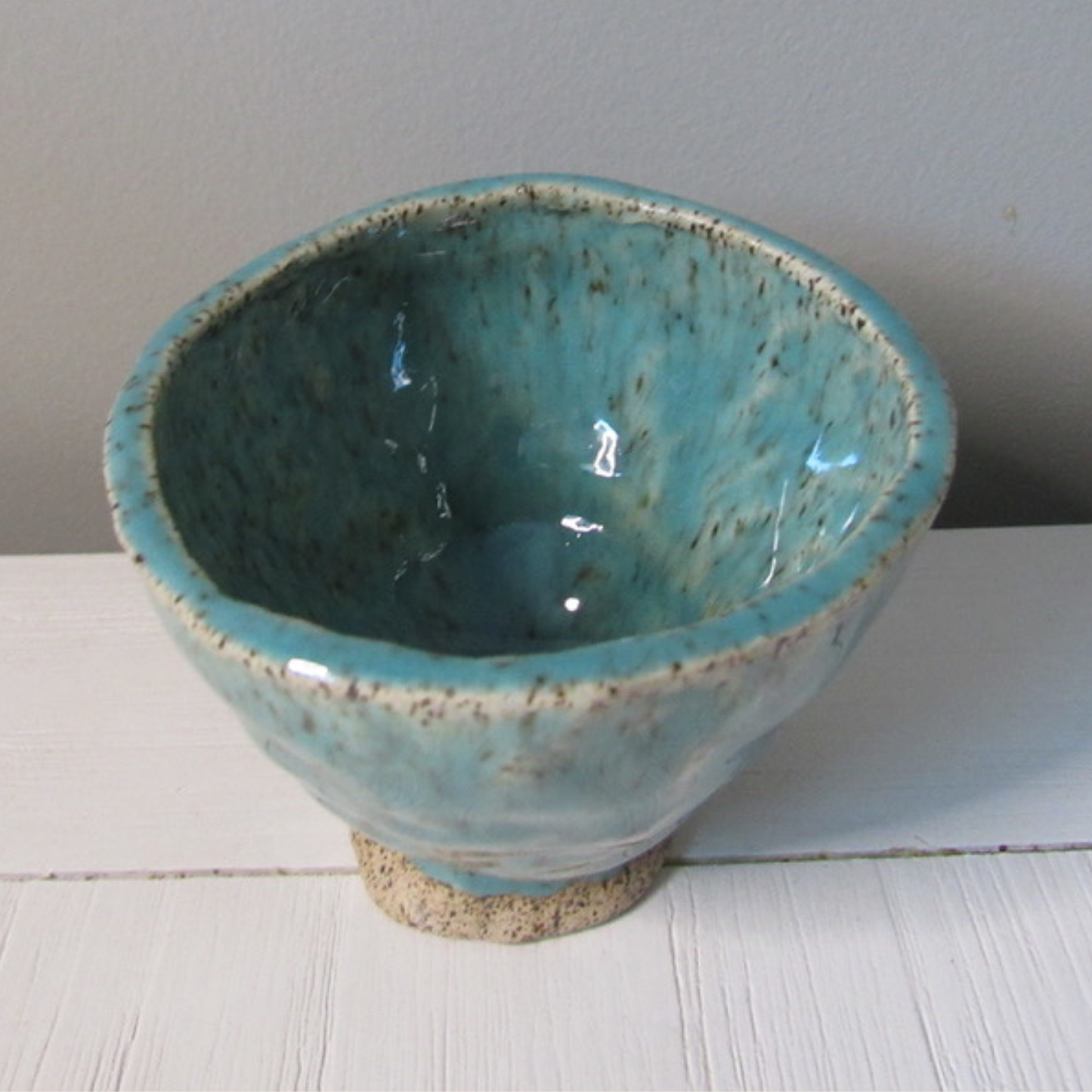 Turquoise Ceramic Sipper Cup