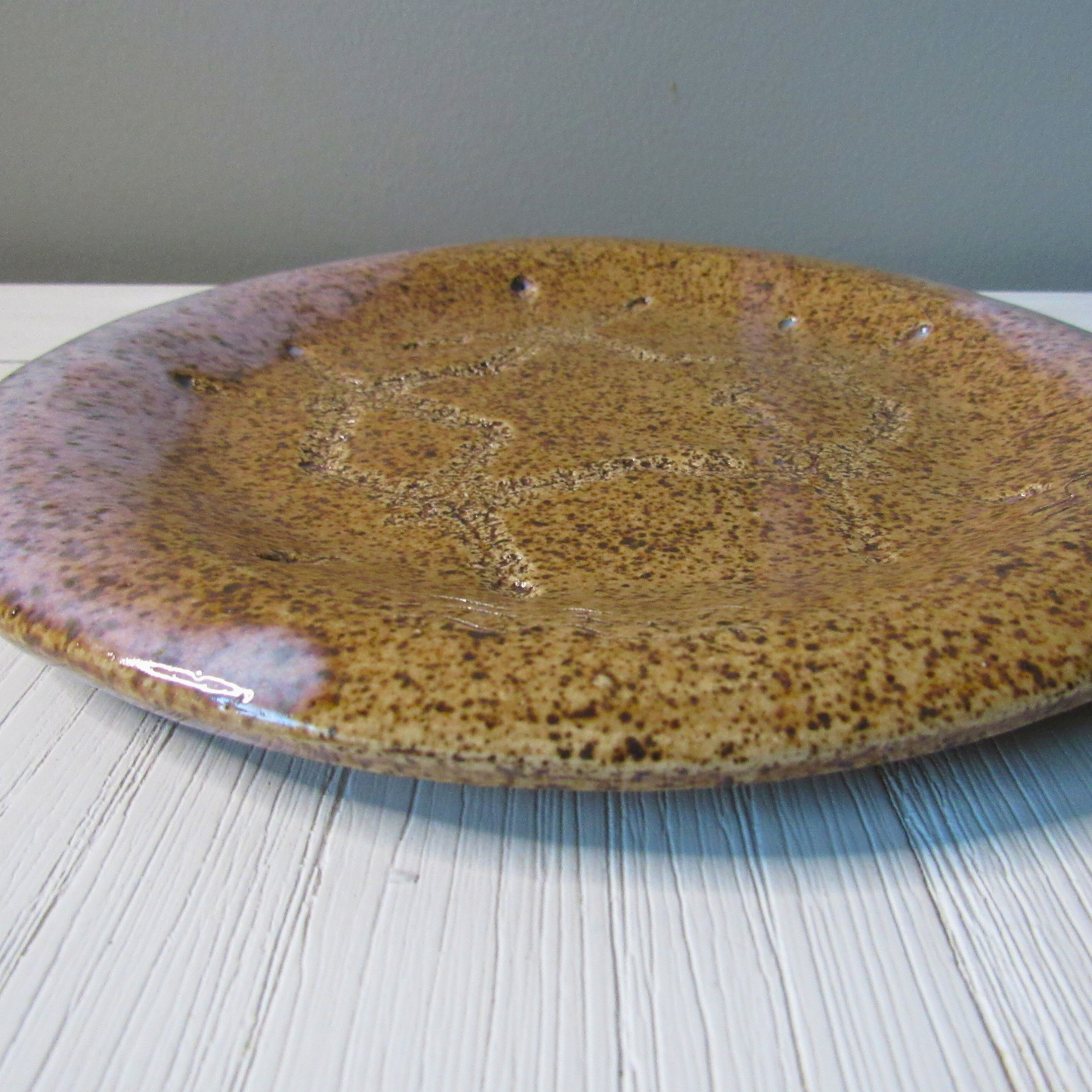 Blush Pink Sandy Ceramic Plate