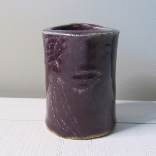 Aubergine Ceramic Pen Holder