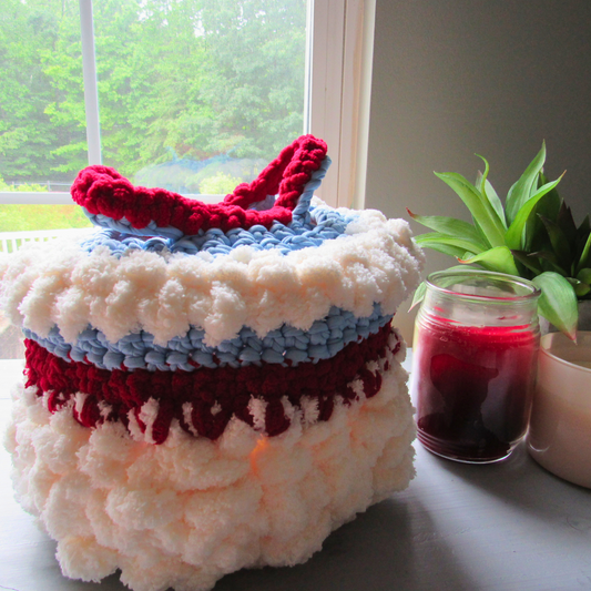 White Cozy Keeper Functional Decorative Basket