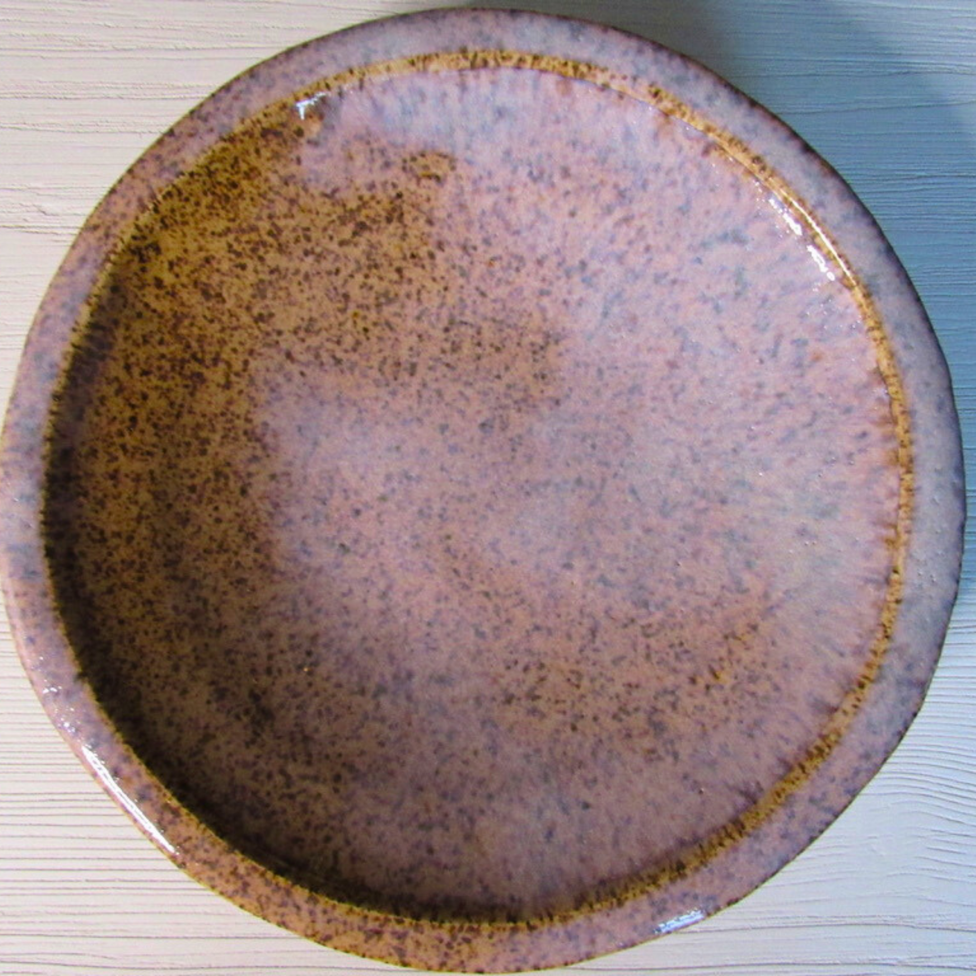 Blush Pink Large Ceramic Plate Top View