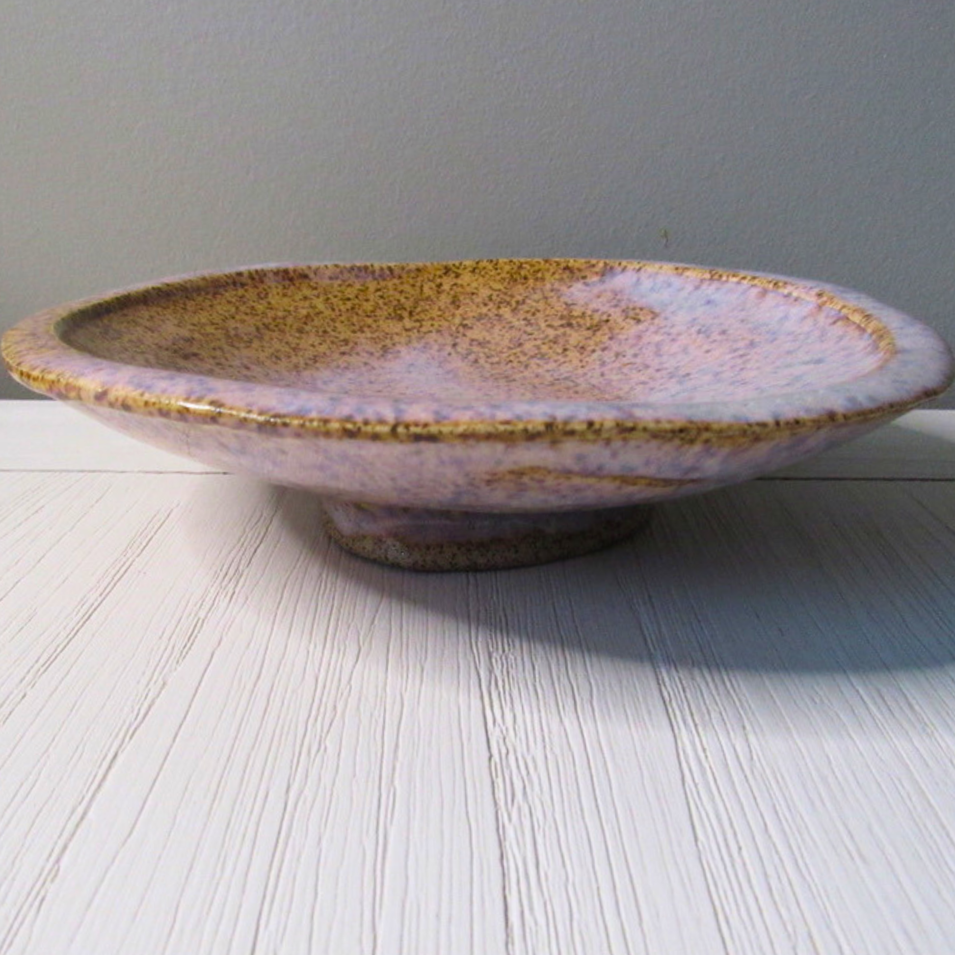Blush Pink Large Ceramic Plate Front View