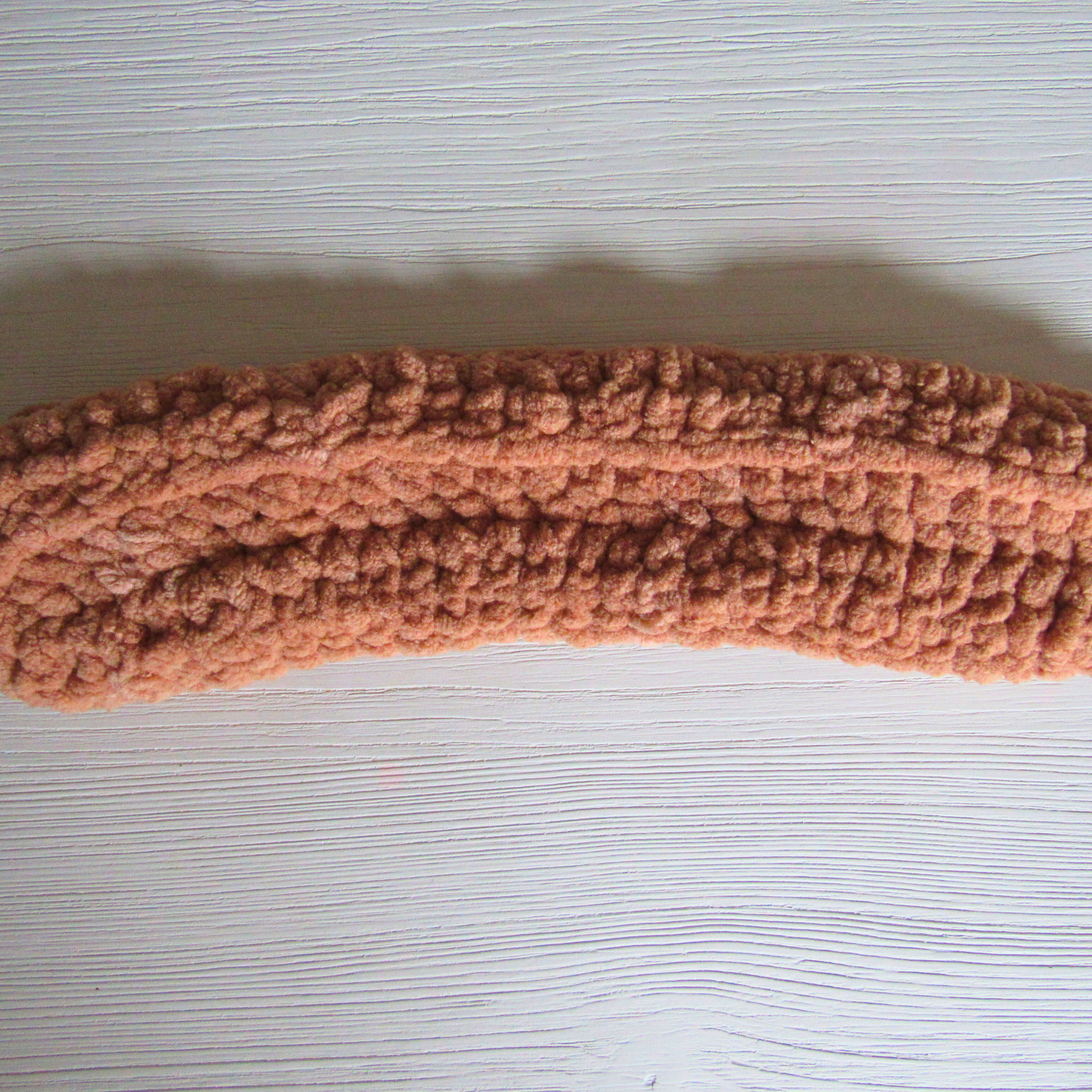 Crocheted Sleep Mask in dark beige