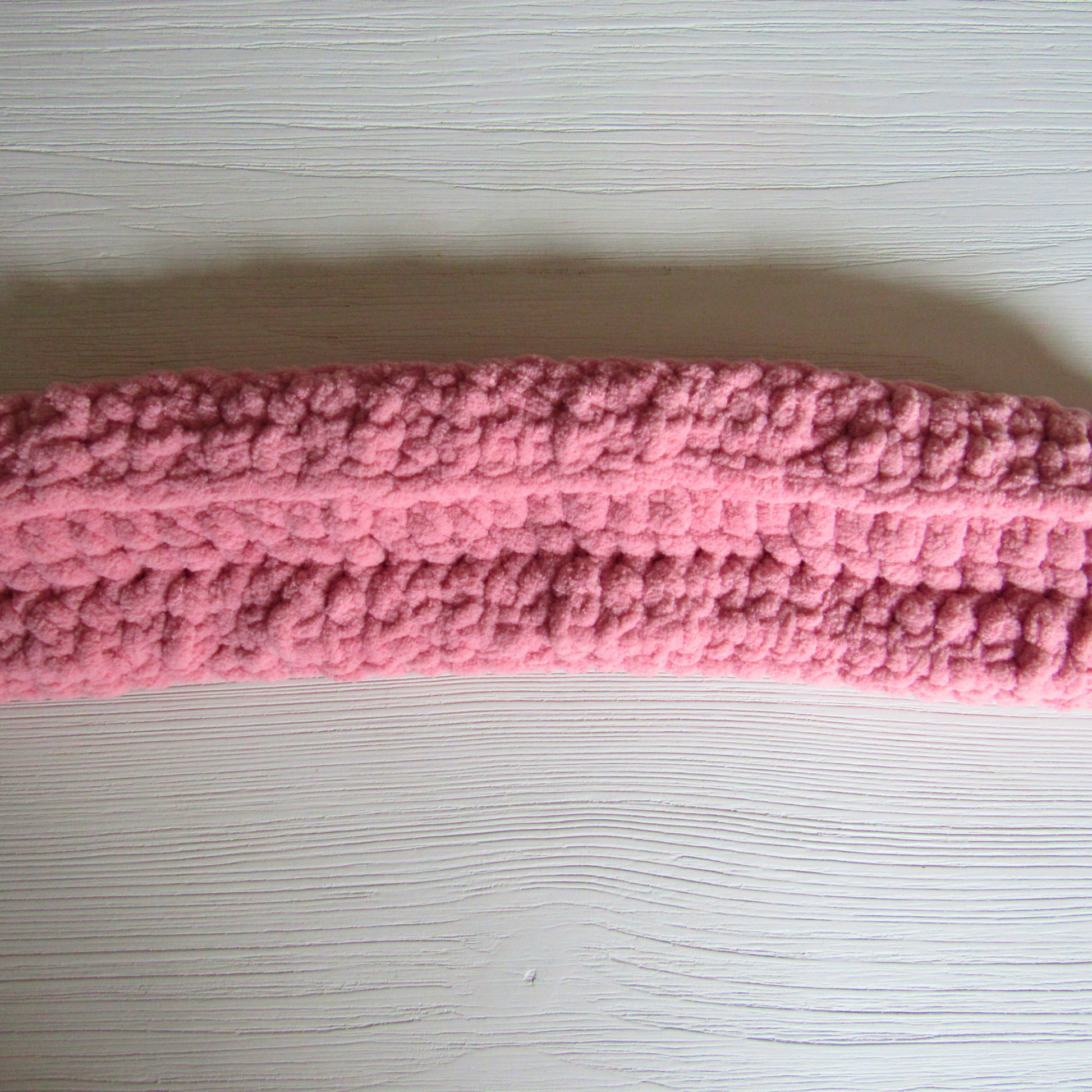 Crocheted Sleep Mask in pink